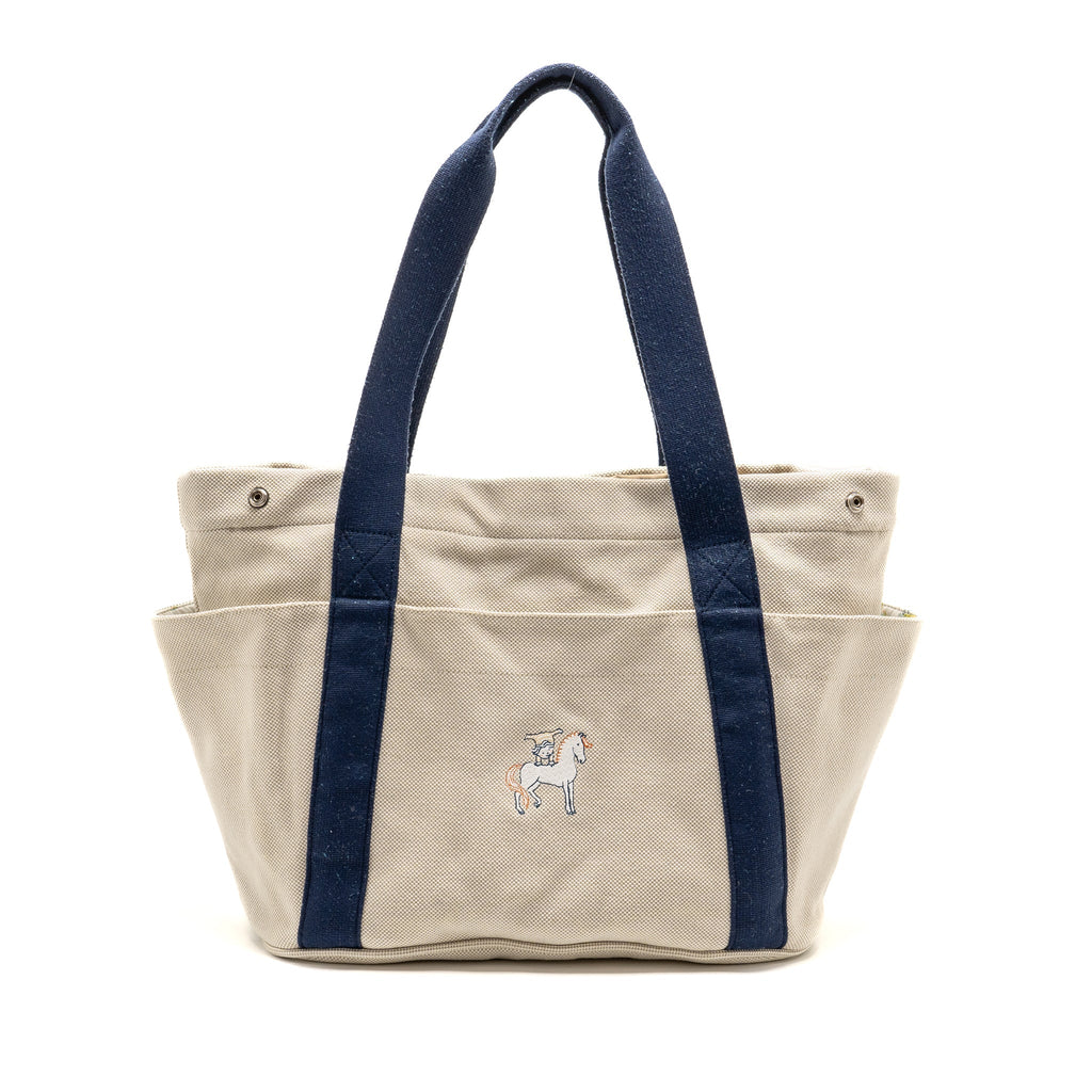 HERMES SAC A LANGER CABRIOLE NAPPY BAG COTTON GRIS PEARL SHW