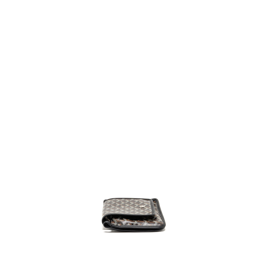 GOYARD PLUMET POCKET POCHETTE GOYARDINE CANVAS BLACK SHW