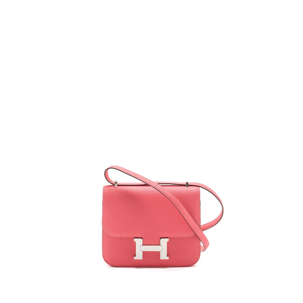HERMES MINI CONSTANCE EPSOM ROSE AZALEE SHW