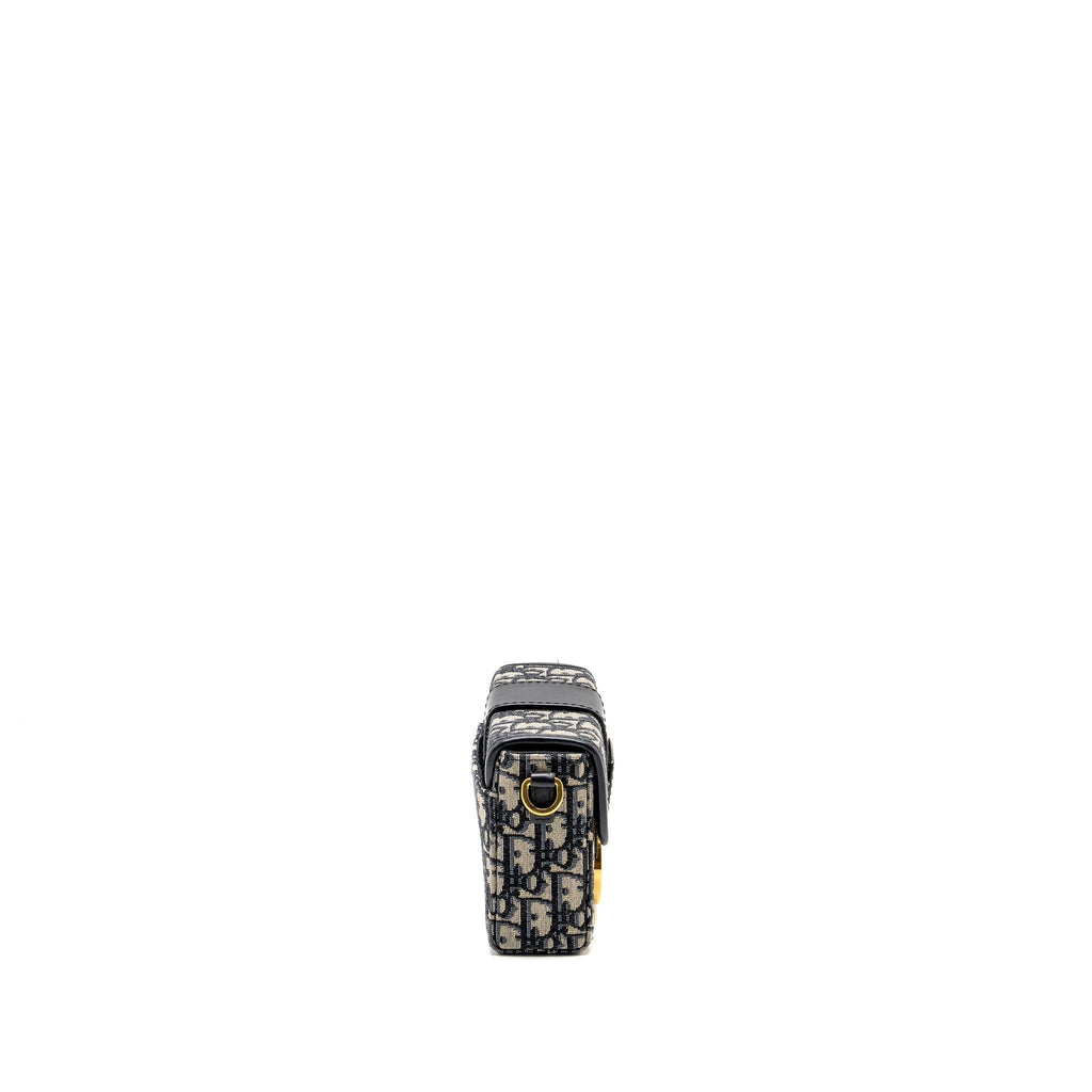 DIOR 30 MONTAIGNE BOX BLUE OBLIQUE JACQUARD GHW