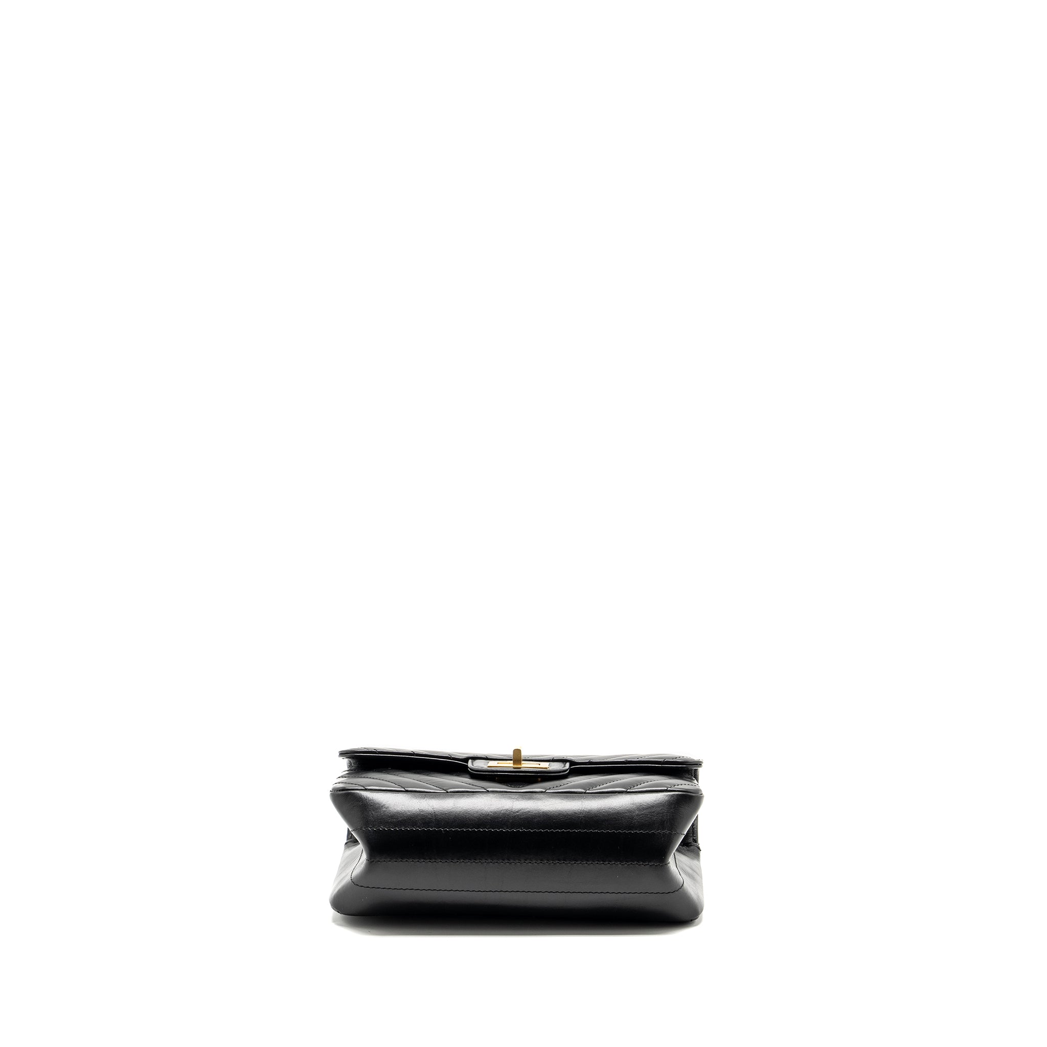 CHANEL MINI 2.55 REISSUE CHEVRON CALFSKIN BLACK GHW (MICROCHIP)
