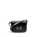 GUCCI HORSEBIT 1955 SHOULDER BAG CALFSKIN BLACK GHW