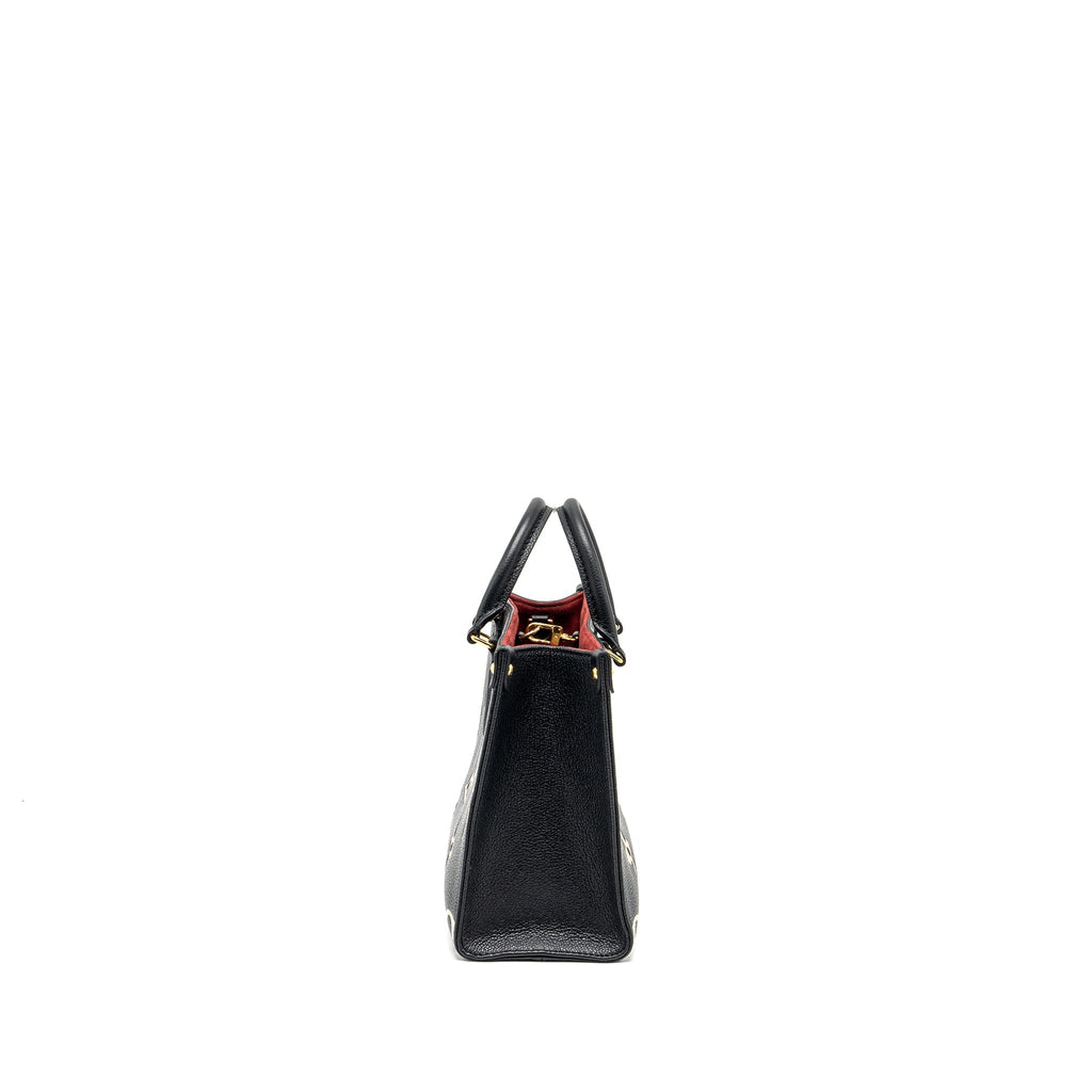 LOUIS VUITTON ONTHEGO PM BICOLOUR MONOGRAM EMPREINTE BLACK/BEIGE GHW