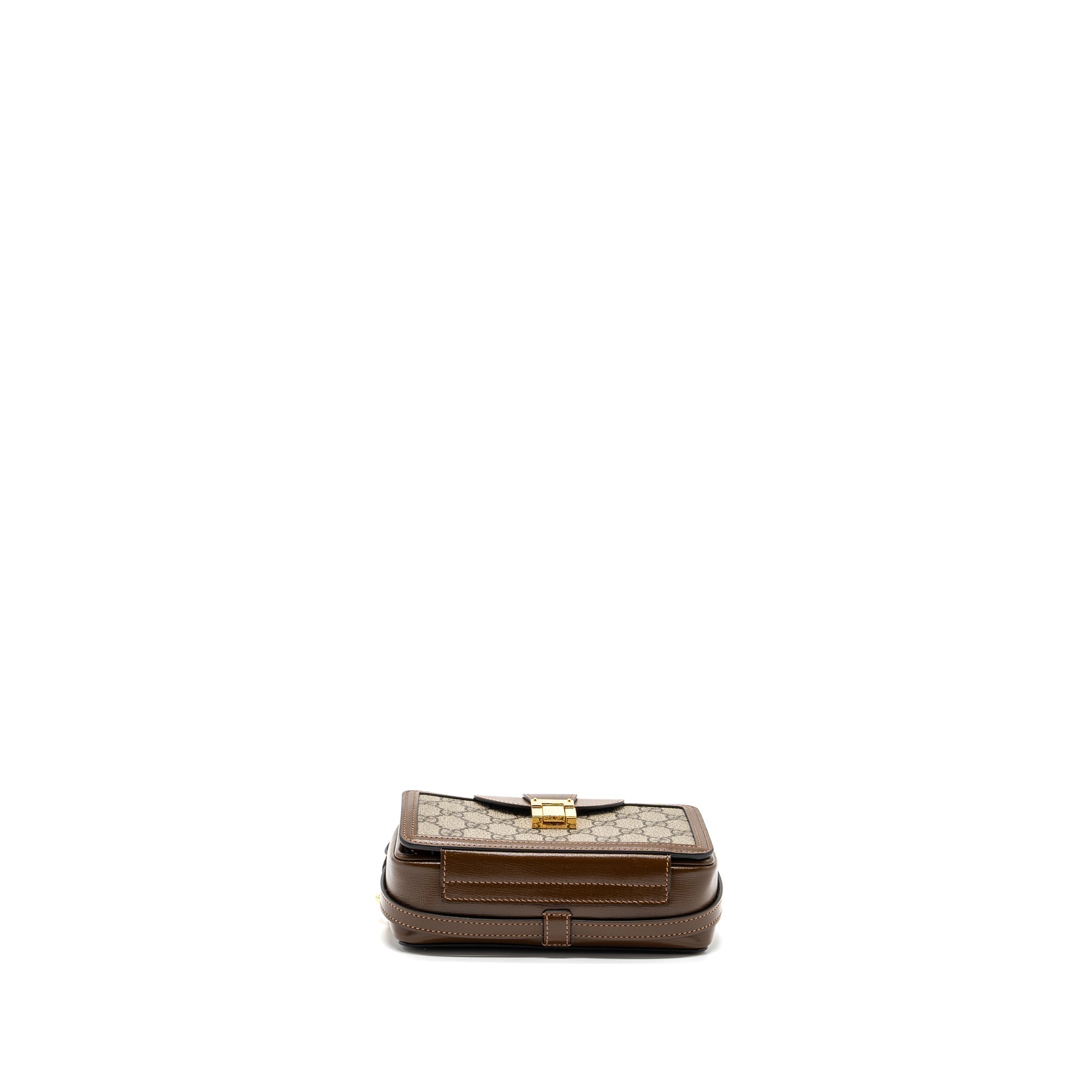 GUCCI MINI BAG WITH INTERLOCKING G GG SUPREME CANVAS/ LEATHER GHW