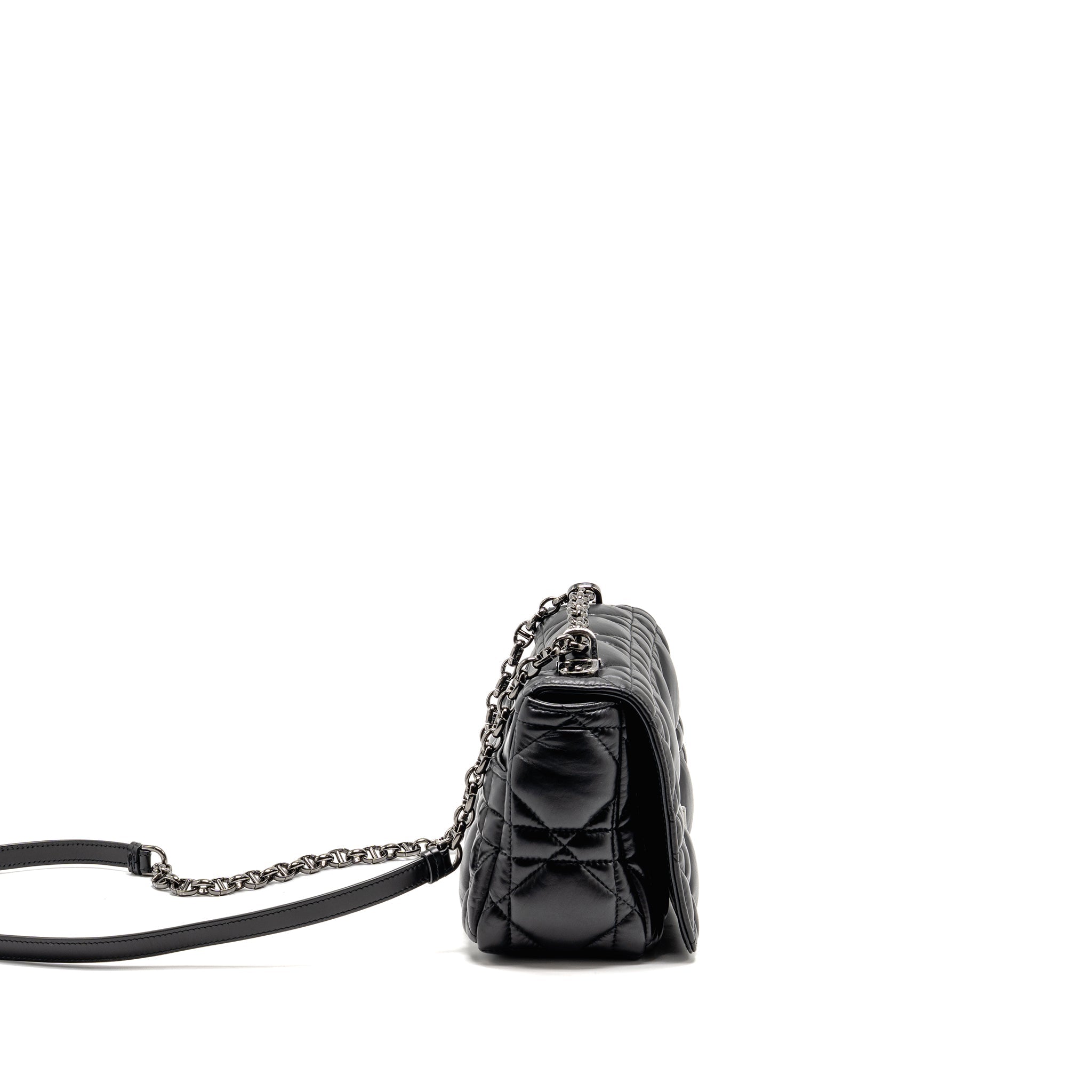 DIOR MEDIUM DIOR CARO BAG CALFSKIN SO BLACK
