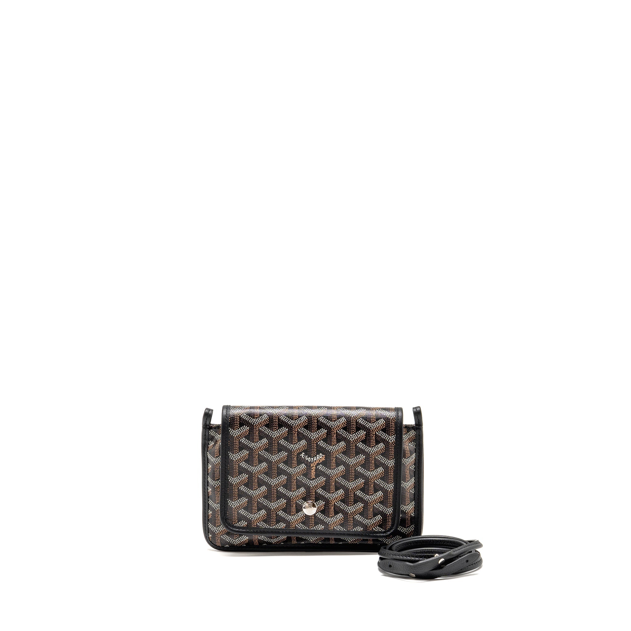 GOYARD PLUMET POCKET POCHETTE GOYARDINE CANVAS BLACK SHW