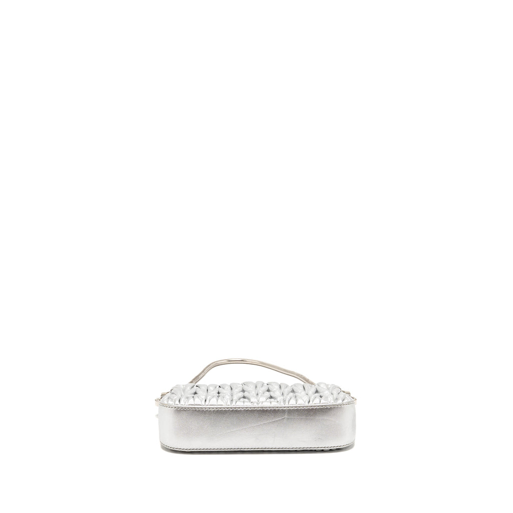 MIU MIU SASSY BAG MATELASSE NAPA LEATHER SILVER SHW