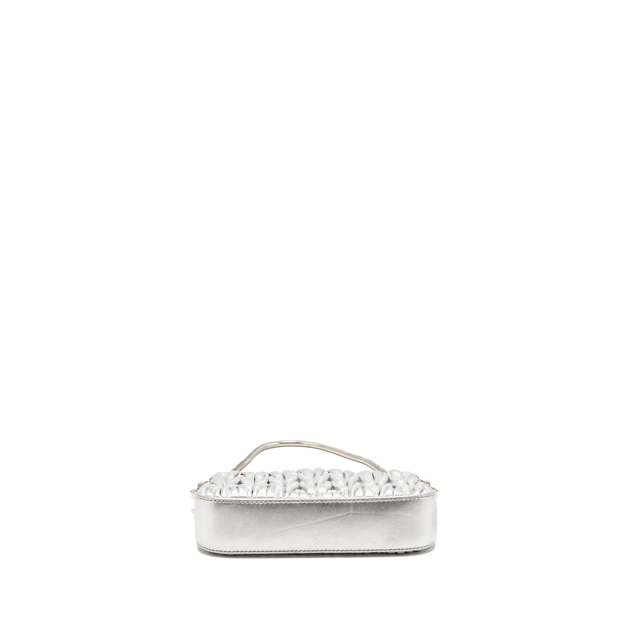 MIU MIU SASSY BAG MATELASSE NAPA LEATHER SILVER SHW