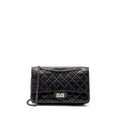 CHANEL 2.55 227 REISSUE FLAP BAG AGED CALFSKIN BLACK RUTHENIUM HARDWARE