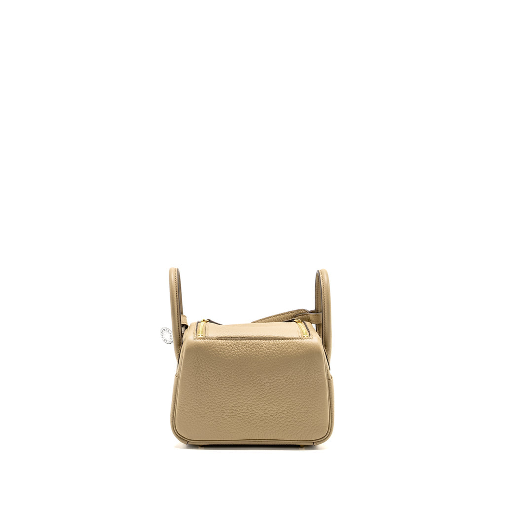 HERMES MINI LINDY II CLEMENCE 8Q BEIGE MARFA GHW