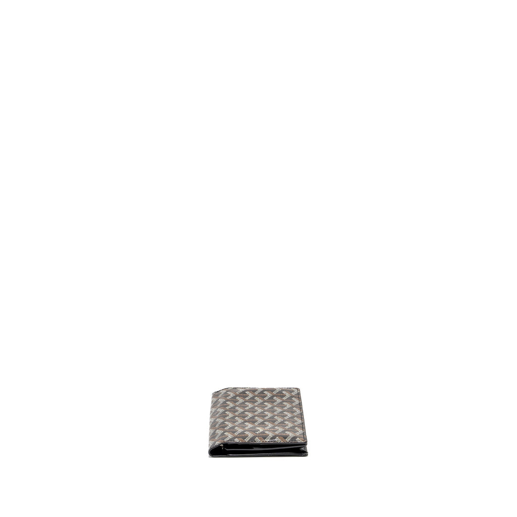 GOYARD SAINT ROCH LONG WALLET GOYARDINE CANVAS / CALFSKIN BLACK SHW