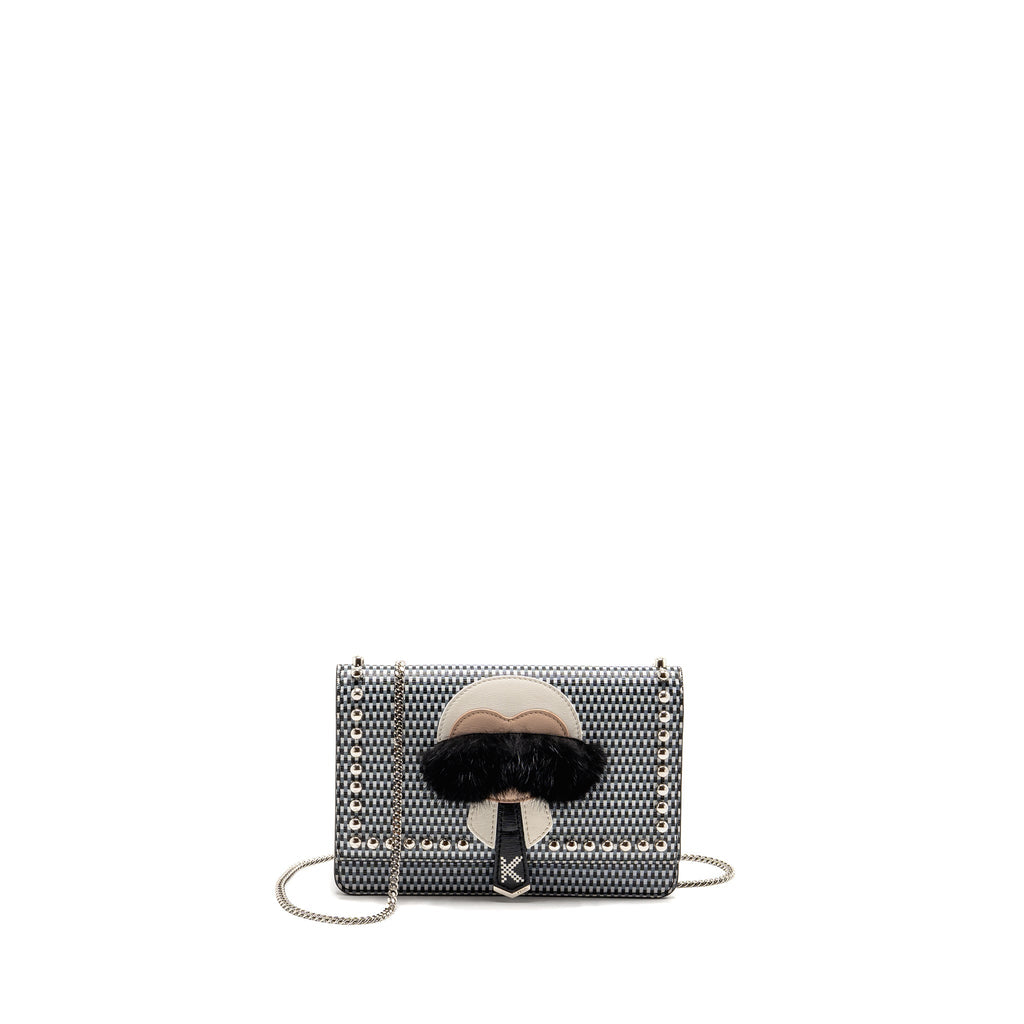 FENDI KARLITO WALLET ON CHAIN LEATHER MULTICOLOUR SHW
