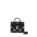 LOUIS VUITTON ONTHEGO PM BICOLOUR MONOGRAM EMPREINTE BLACK/BEIGE GHW