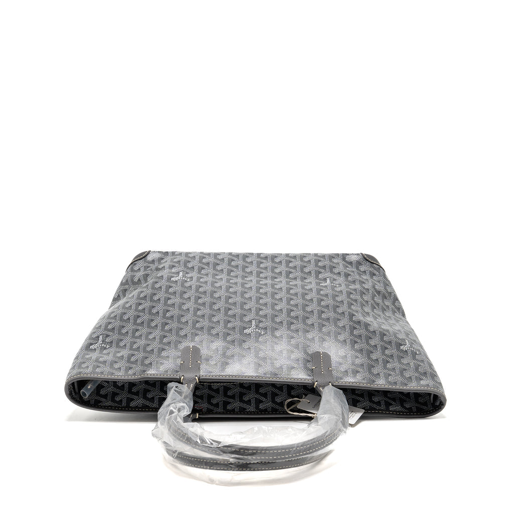 GOYARD ARTOIS PM TOTE BAG GOYARDINE CANVAS / CALFSKIN GREY