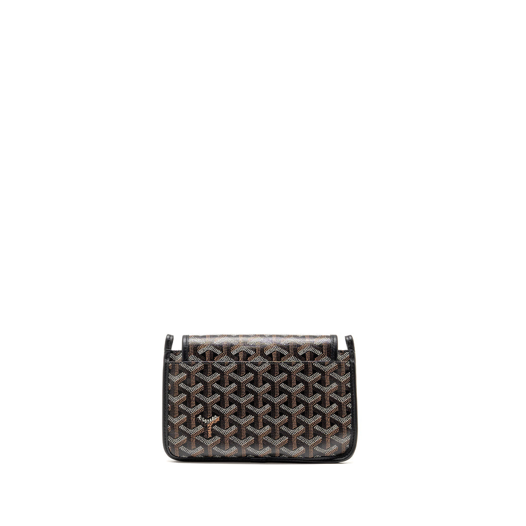 GOYARD PLUMET POCKET POCHETTE GOYARDINE CANVAS BLACK SHW