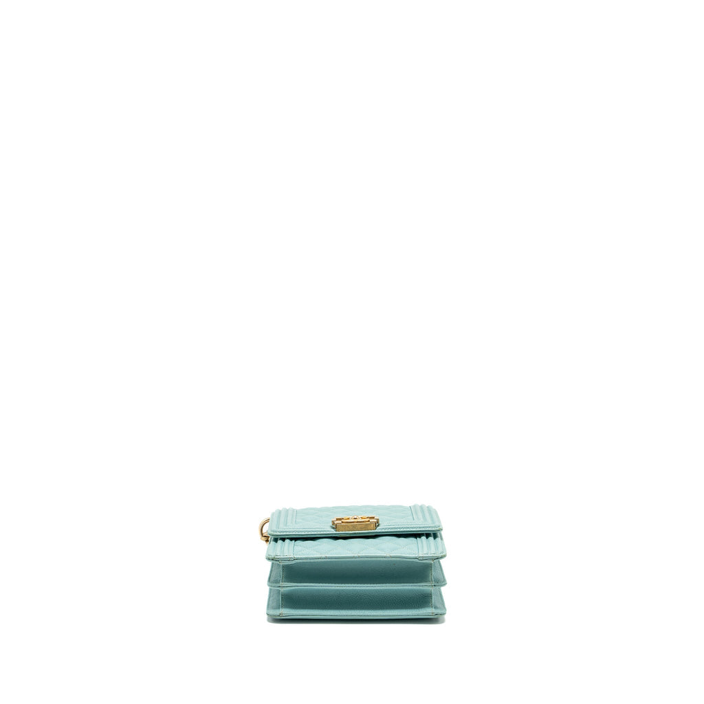 CHANEL NORTH SOUTH BOY BAG CAVIAR LIGHT BLUE GHW