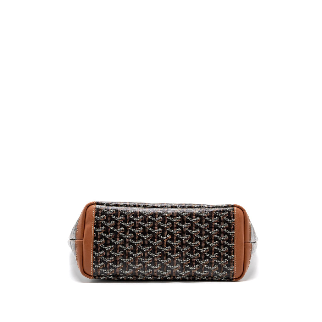 GOYARD ARTOIS PM BAG CANVAS/ CALFSKIN BLACK/ TAN SHW