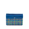 CHANEL QUILTED O-CASE POUCH TWEED/LEATHER BLUE/MULTICOLOUR SHW