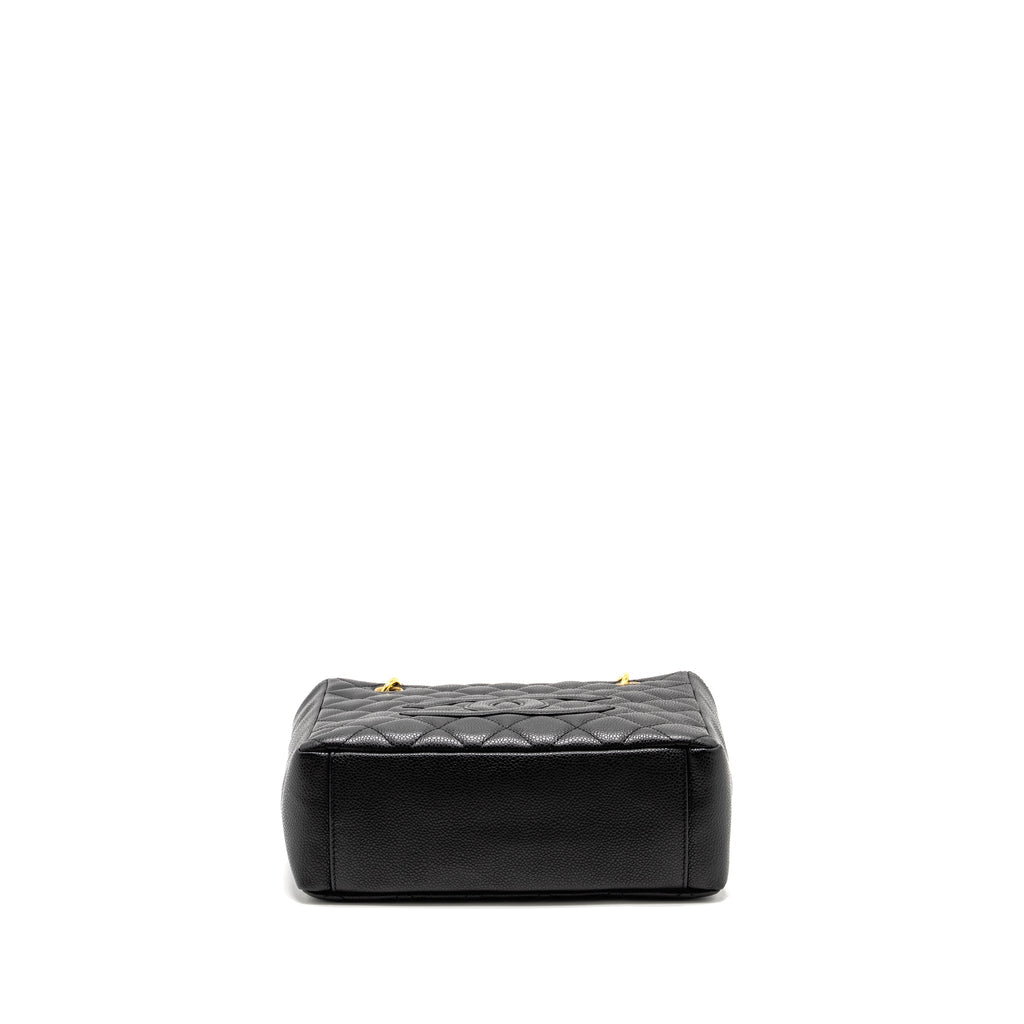 CHANEL PETIT SHOPPING TOTE BAG CAVIAR BLACK GHW