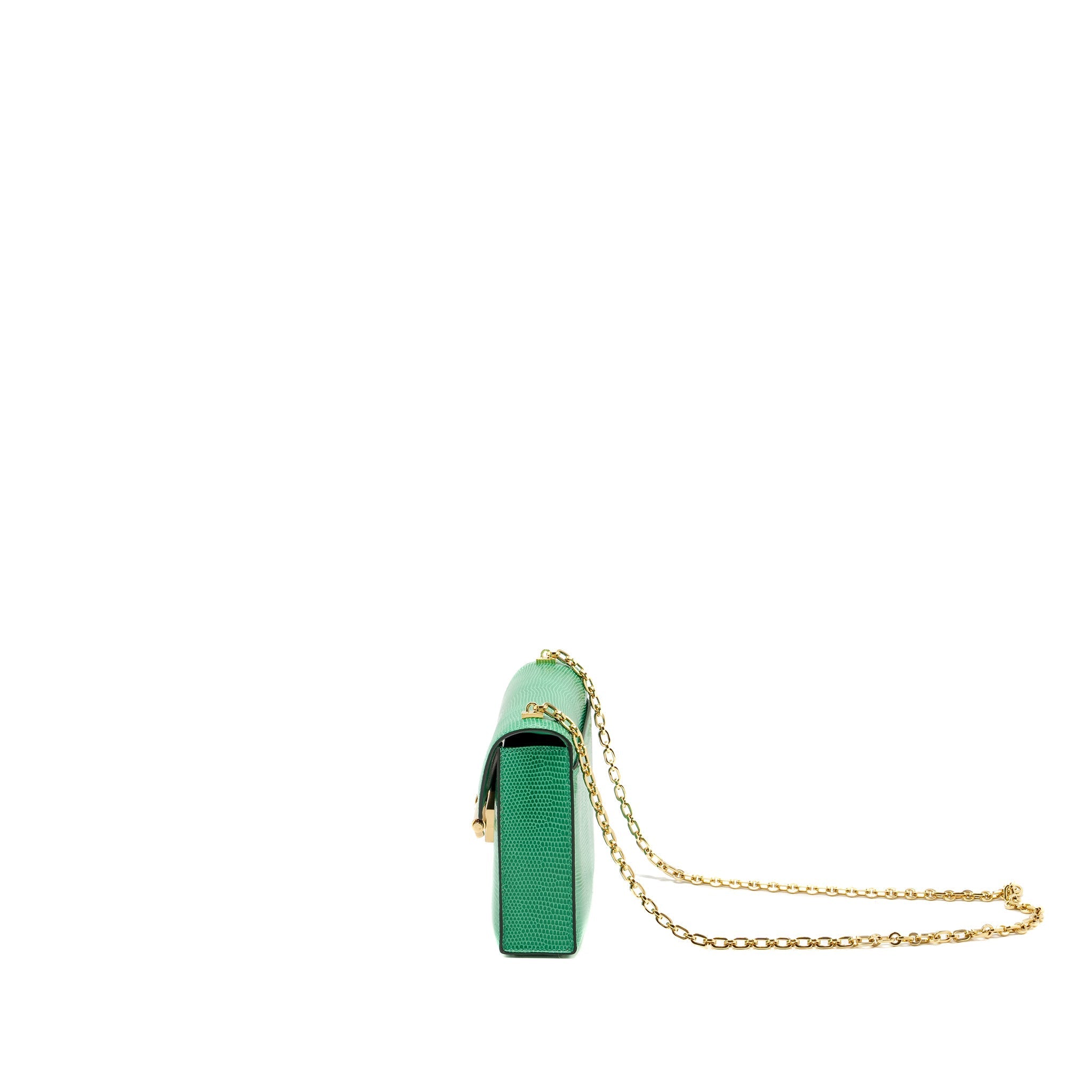 HERMES MINI VERROU LIZARD NILOTICUS LISSE 6W MENTHI GHW