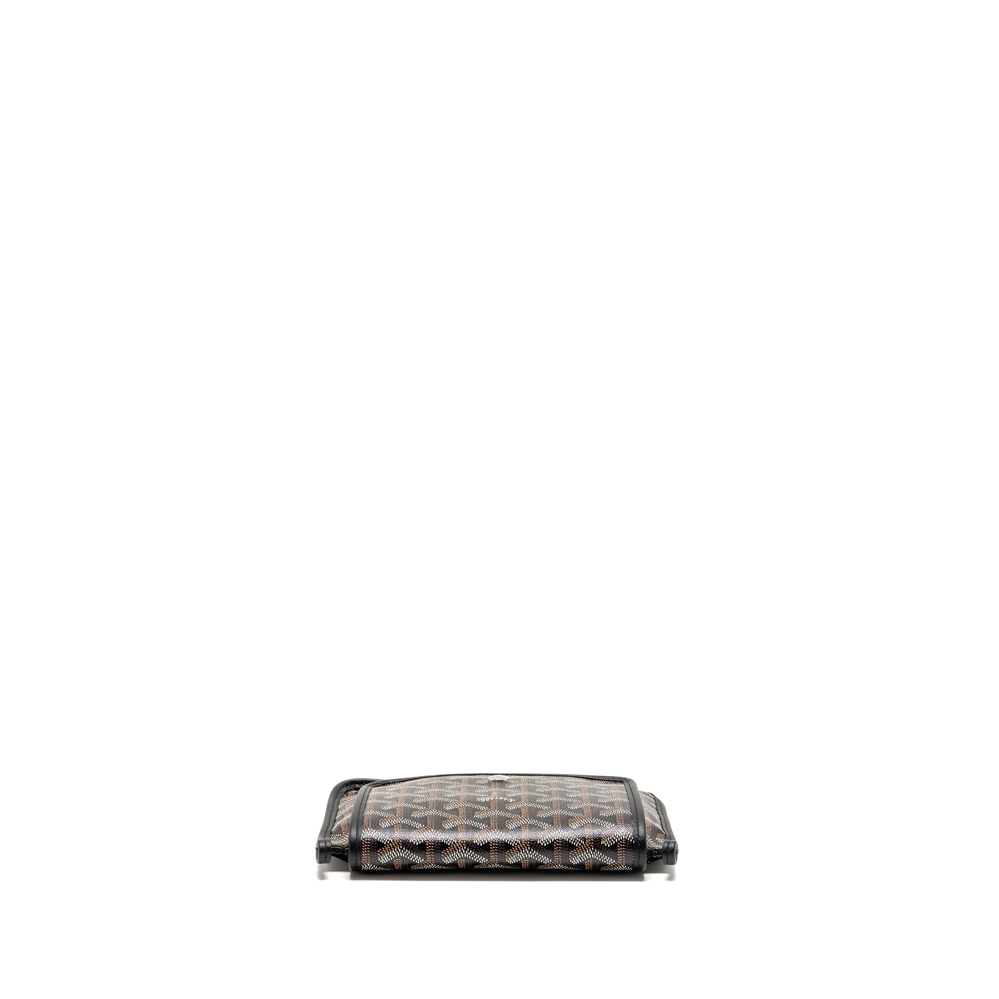 GOYARD PLUMET POCKET POCHETTE GOYARDINE CANVAS BLACK SHW