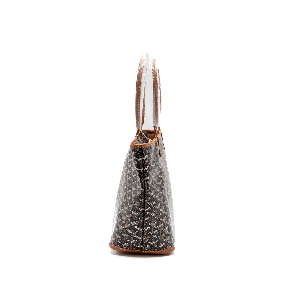 GOYARD ARTOIS PM BAG CANVAS/ CALFSKIN BLACK/ TAN SHW