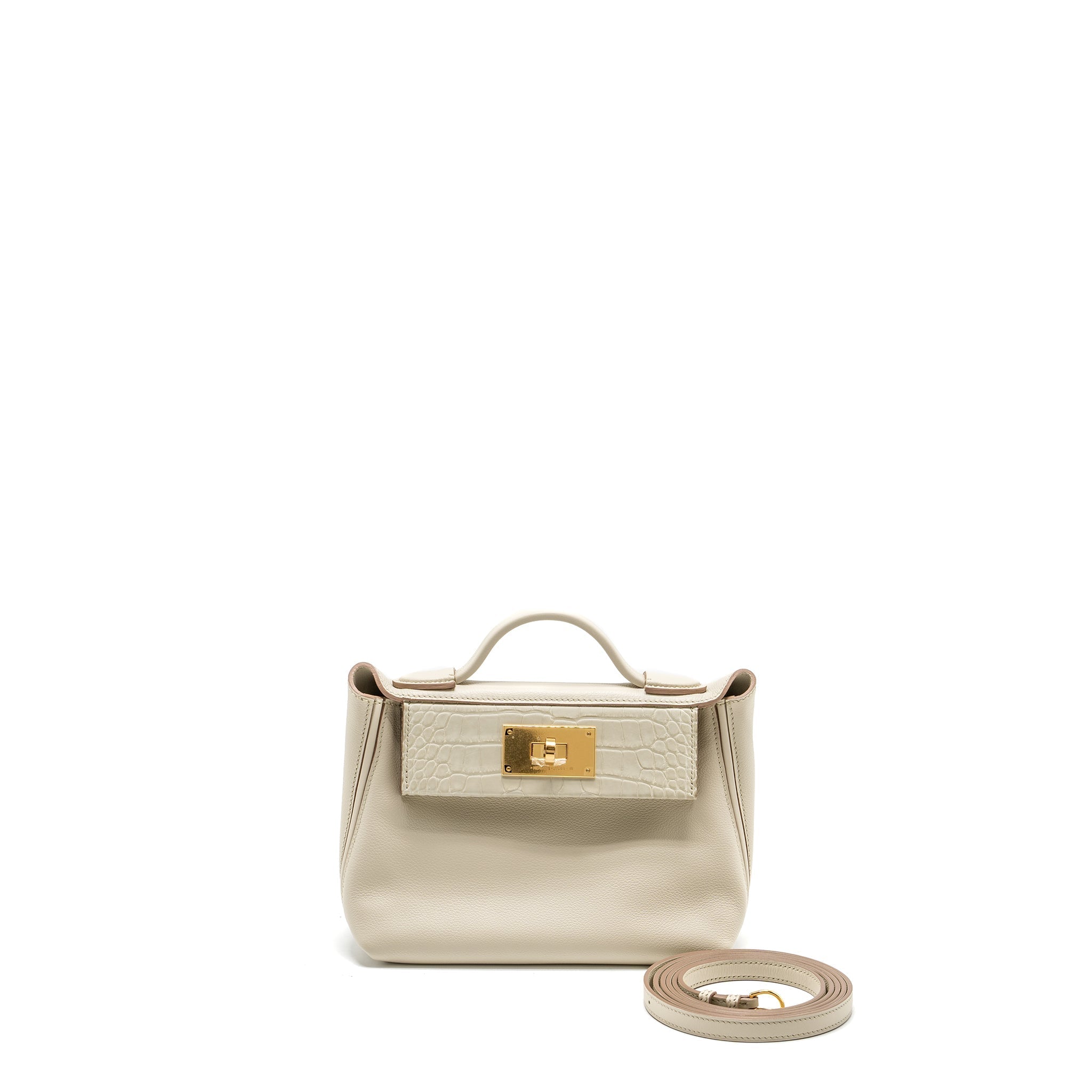 HERMES 24/24 2424-21 TOUCH EVERCOLOR/ALLIGATOR/SWIFT BETON GHW