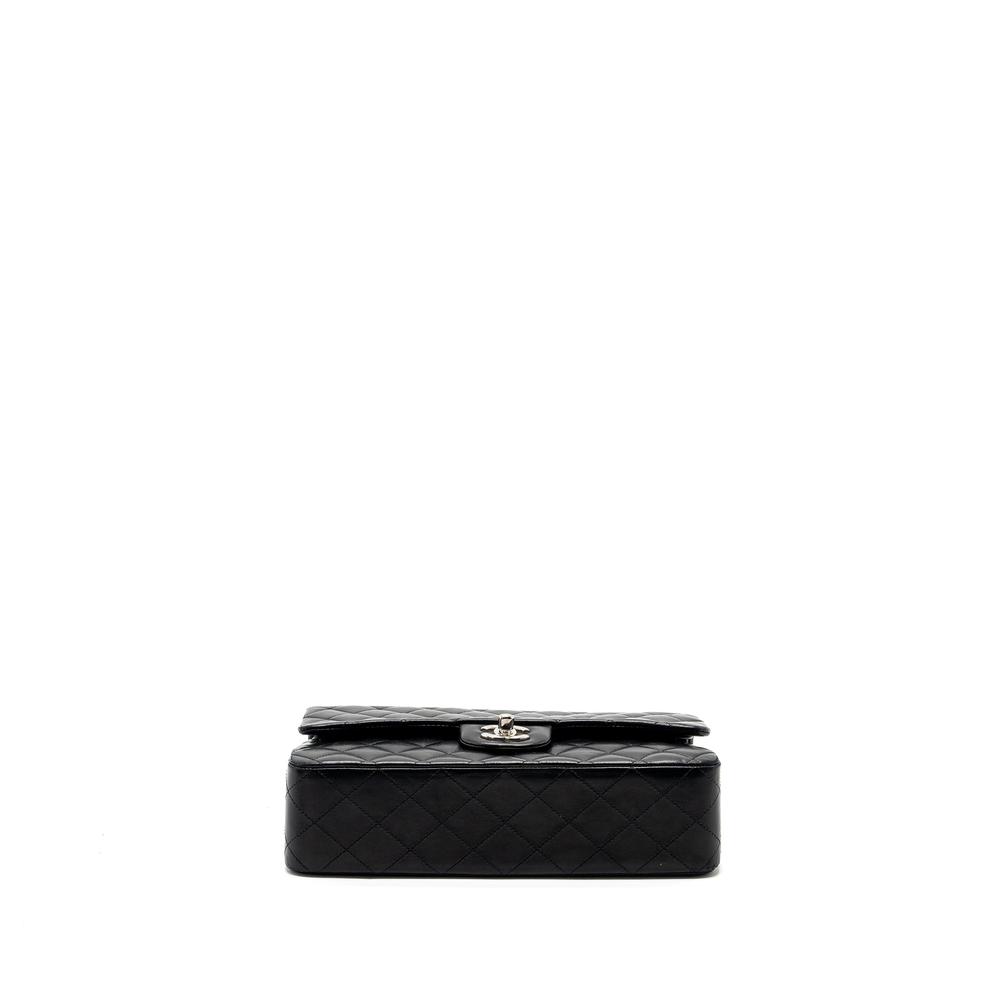 CHANEL MEDIUM CLASSIC DOUBLE FLAP BAG LAMBSKIN BLACK SHW