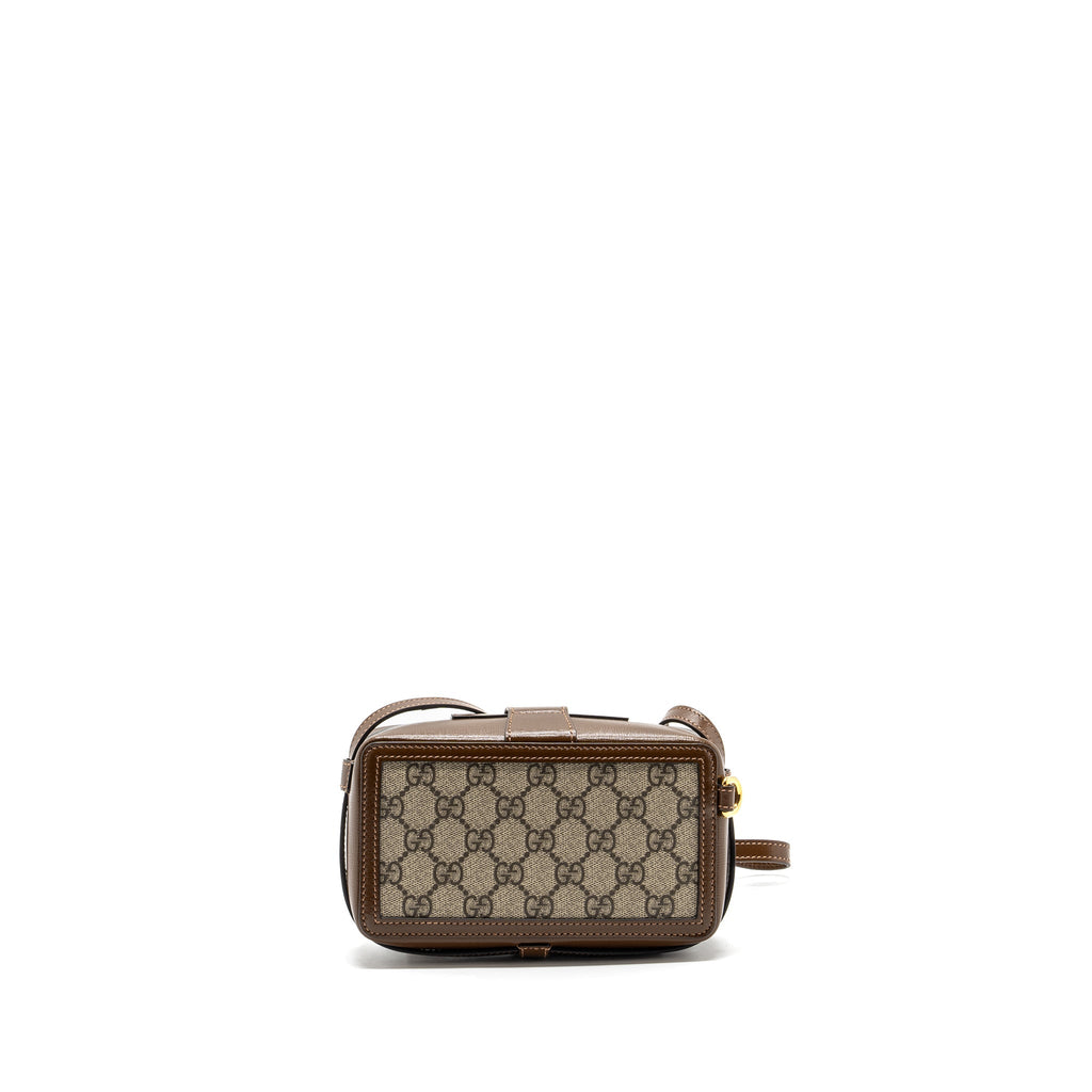 GUCCI MINI BAG WITH INTERLOCKING G GG SUPREME CANVAS/ LEATHER GHW