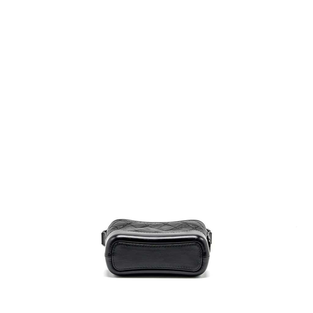 CHANEL SMALL GABRIELLE HOBO BAG AGED CALFSKIN SO BLACK