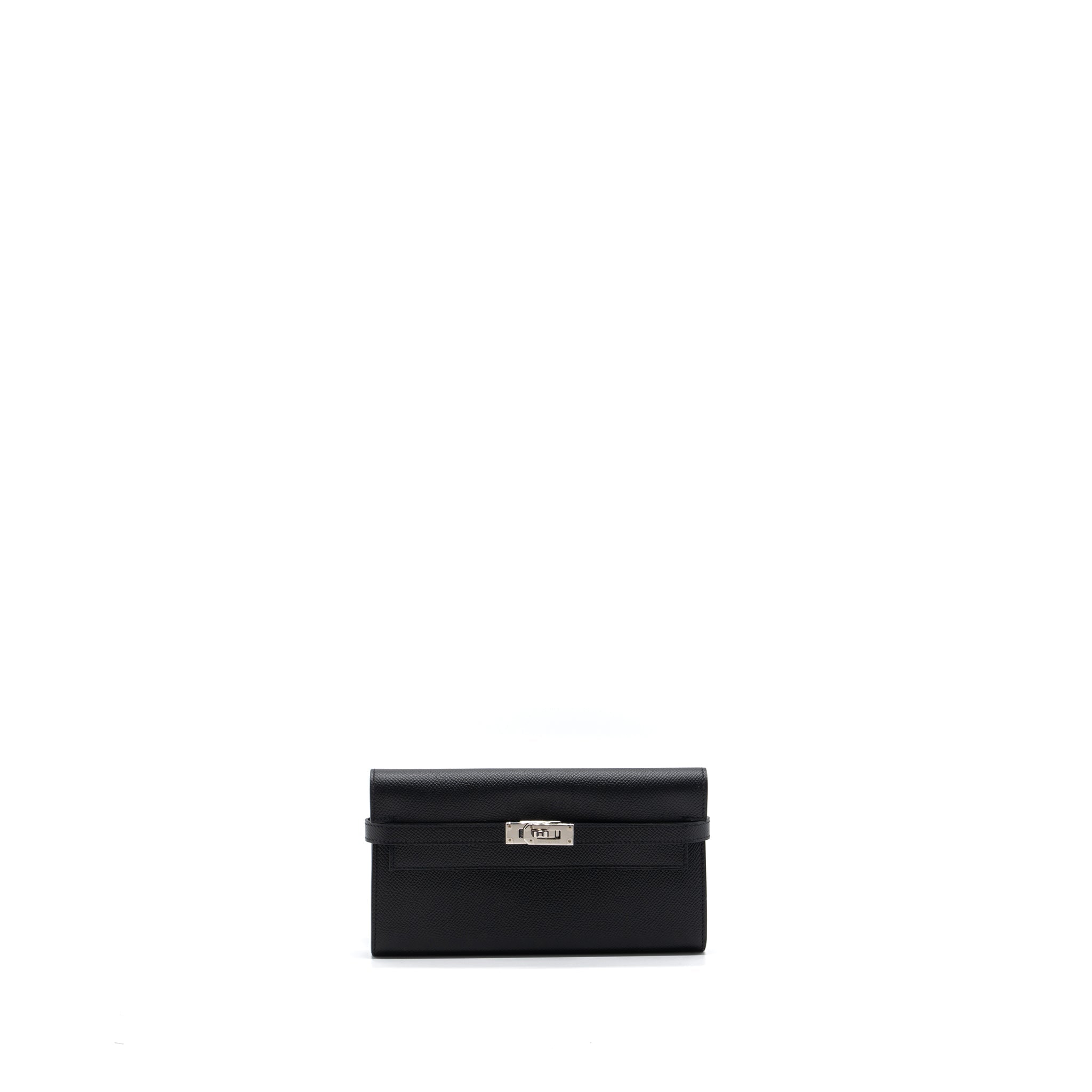 HERMES KELLY LONG WALLET EPSOM BLACK SHW
