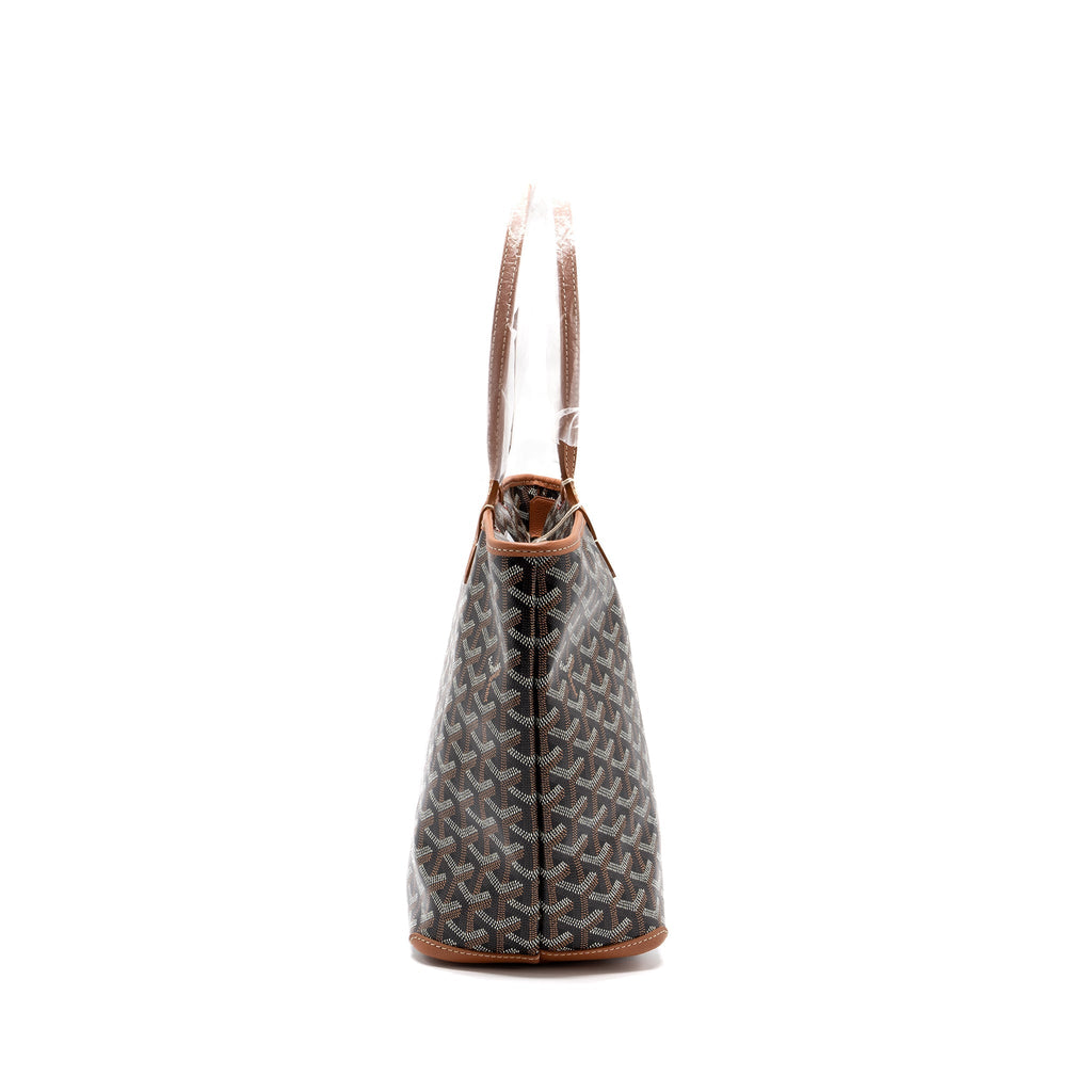 GOYARD ARTOIS PM BAG CANVAS/ CALFSKIN BLACK/ TAN SHW