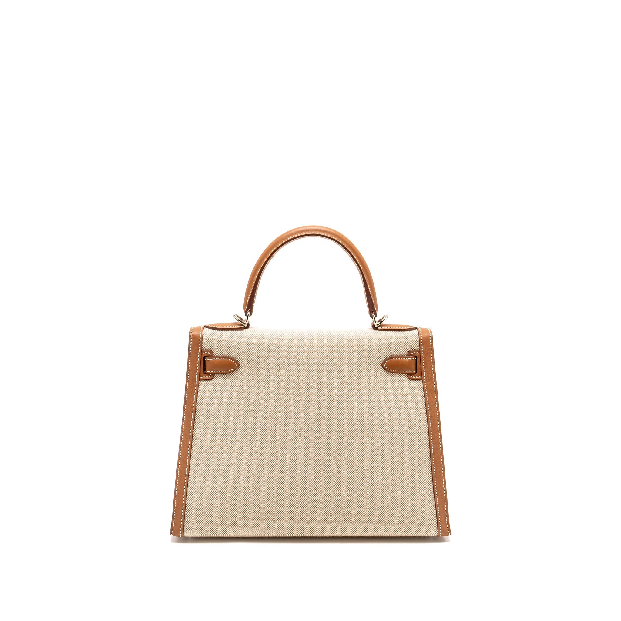 HERMES KELLY 28 SELLIER TOILE H/SWIFT ECRU/GOLD SHW
