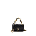 CHANEL SMALL CHAIN IS MORE FLAP BAG LAMBSKIN BLACK GHW
