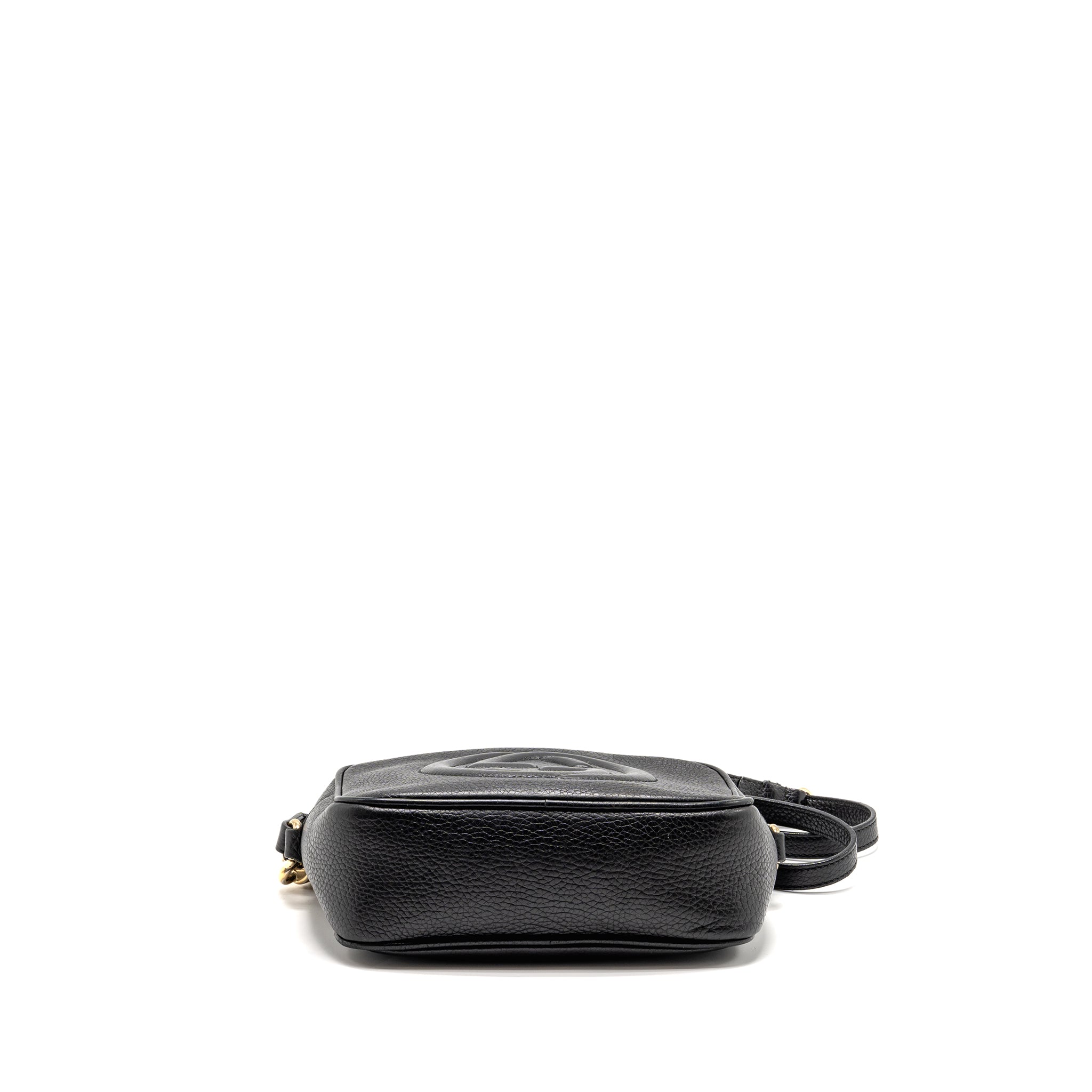 GUCCI SOHO DISCO CAMERA CROSSBODY BAG CALFSKIN BLACK LGHW