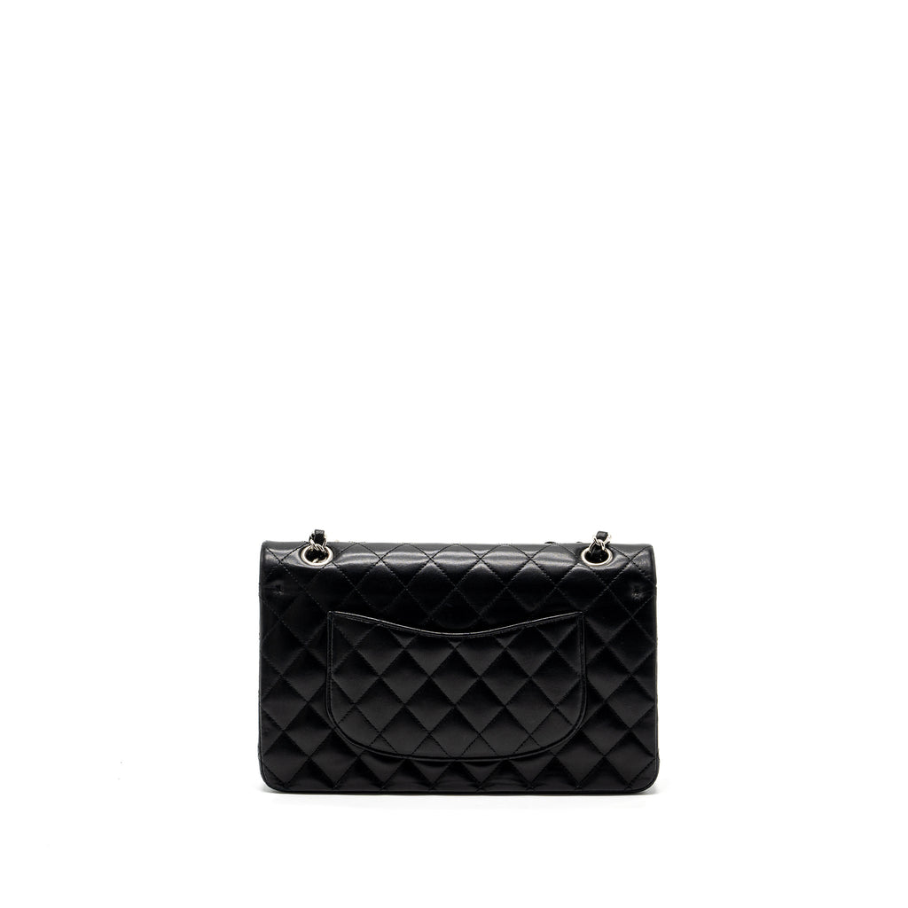 CHANEL MEDIUM CLASSIC DOUBLE FLAP BAG LAMBSKIN BLACK SHW