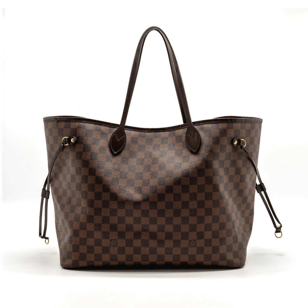 LOUIS VUITTON NEVERFULL GM DAMIER EBENE WITH GHW