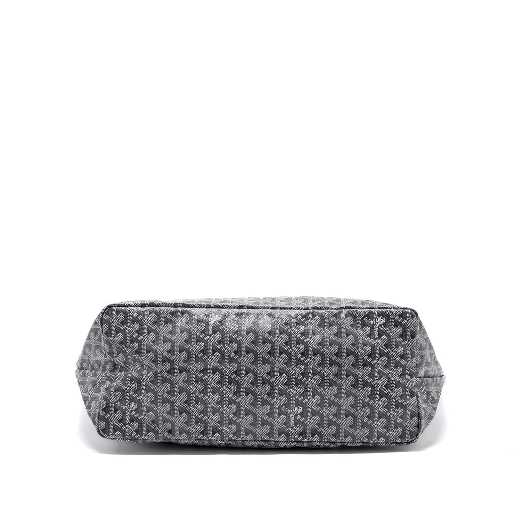 GOYARD SAINT LOUIS PM TOTE BAG GOYARDINE CANVAS/CALFSKIN GREY SHW