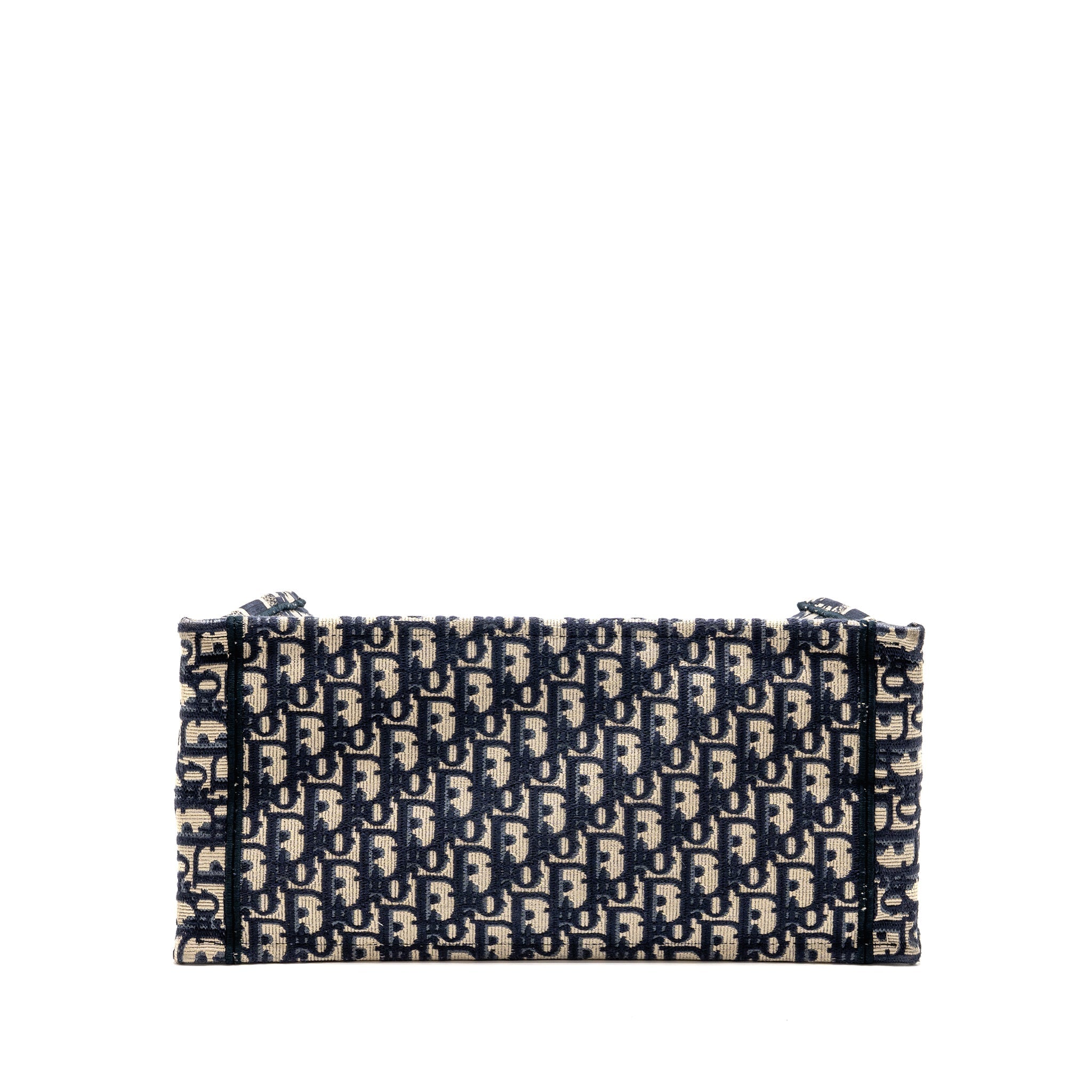 DIOR MEDIUM DIOR BOOK TOTE DIOR OBLIQUE EMBROIDERY ECRU/BLUE