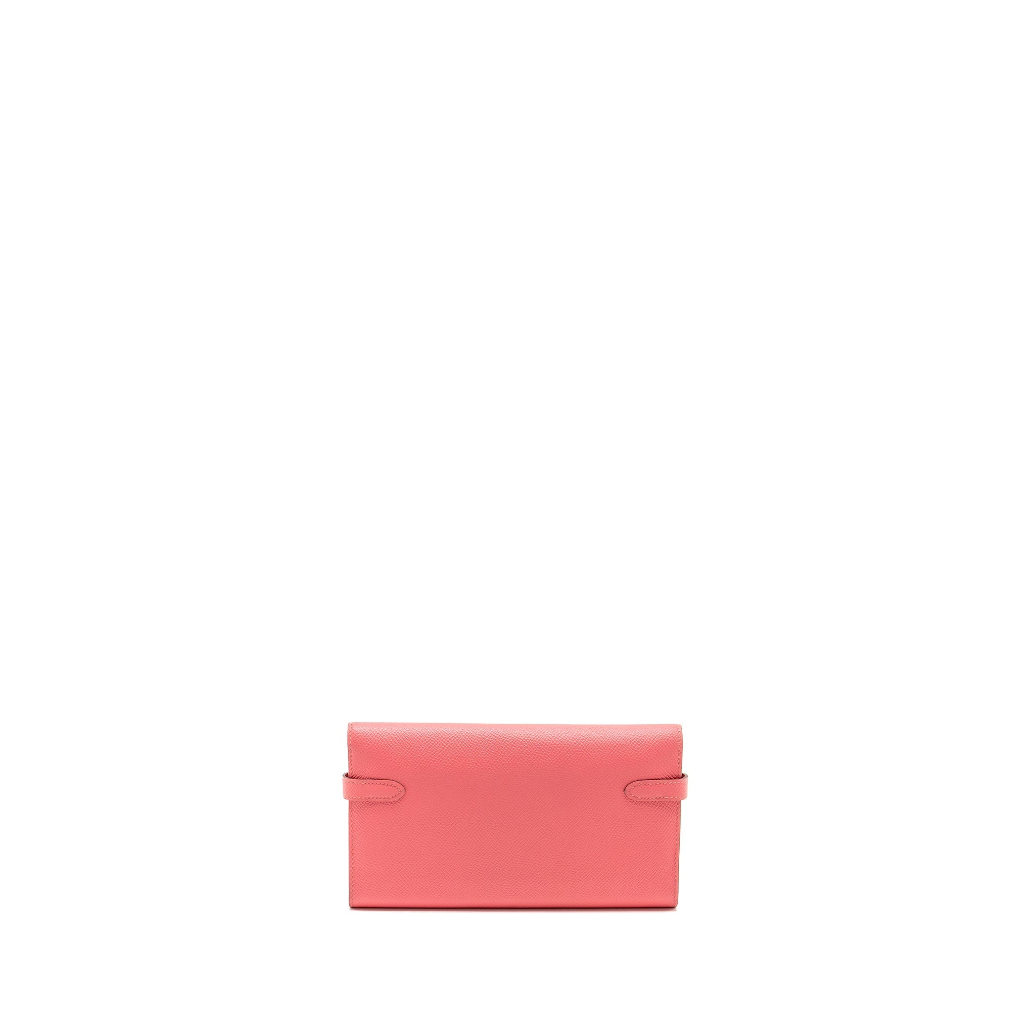 HERMES KELLY LONG WALLET EPSOM ROSE LIPSTICK GHW
