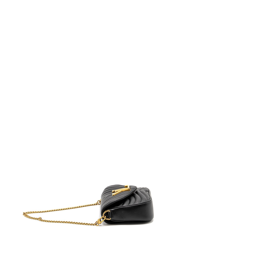 LOUIS VUITTON NEW WAVE MULTI POCHETTE CALFSKIN BLACK GHW