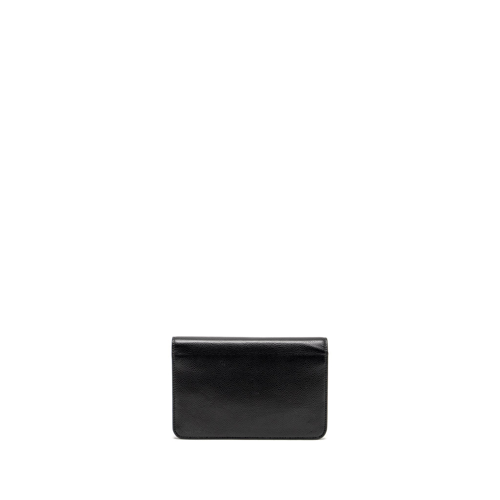 CHANEL TIMELESS WALLET ON CHAIN CAVIAR BLACK SHW