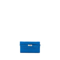 HERMES KELLY CLASSIC LONG WALLET CHÈVRE MYSORE BLUE HYDRA  SHW