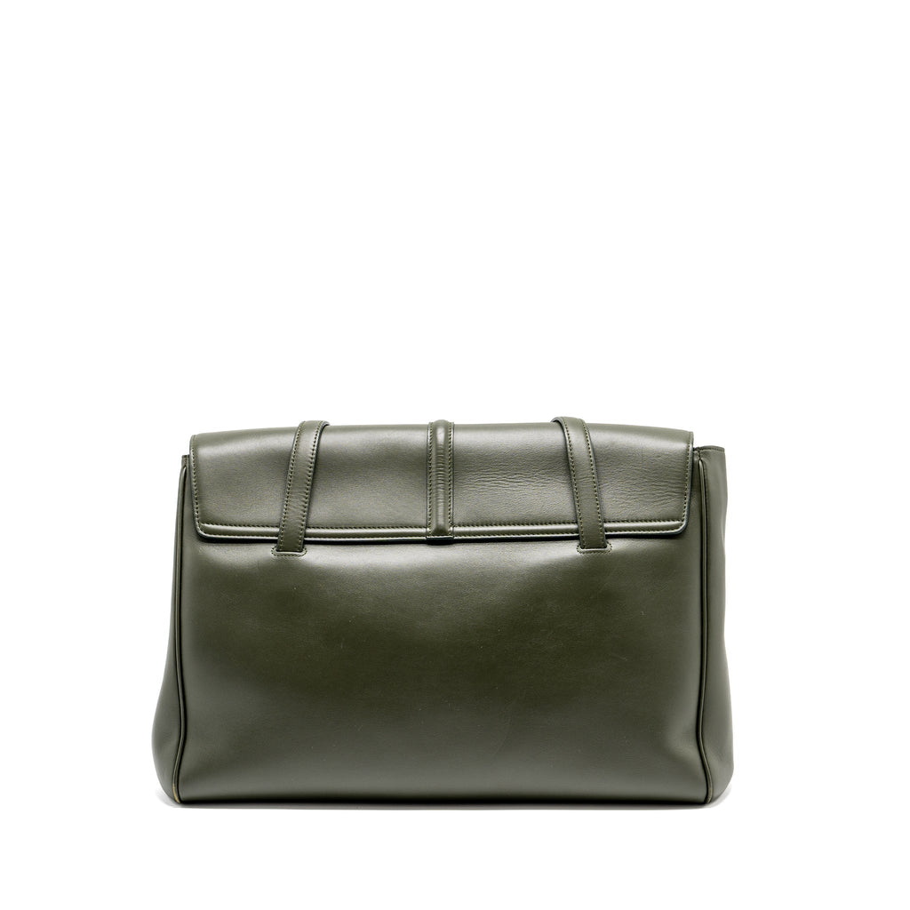 CELINE LARGE SOFT 16 BAG SMOOTH CALFSKIN DARK GREEN GHW