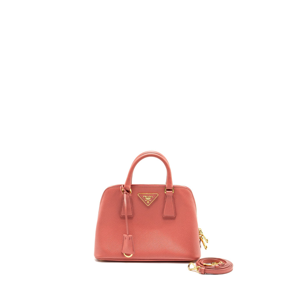 PRADA SAFFIANO PROMENADE BAG PINK GHW