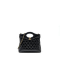 CHANEL MINI 31 BAG CALFSKIN BLACK LGHW (MICROCHIP)