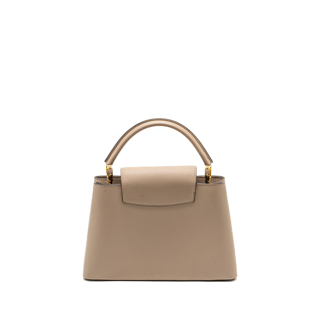 LOUIS VUITTON CAPUCINES PM CALFSKIN GREY GHW