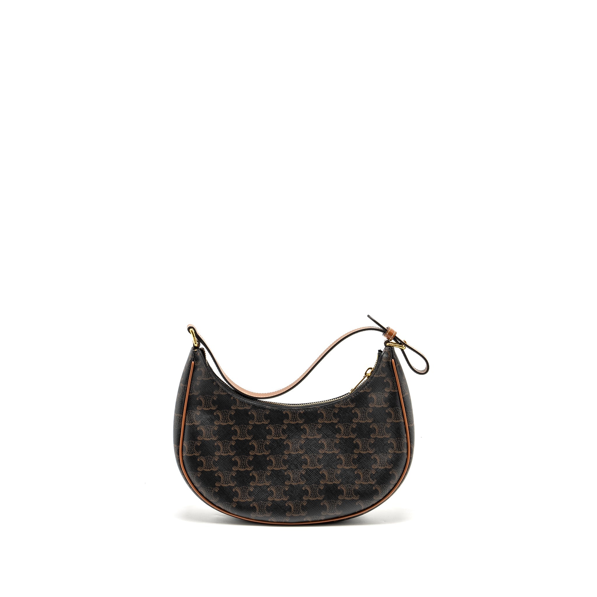 CELINE AVA BAG TRIOMPHE CANVAS / CALFSKIN BROWN GHW