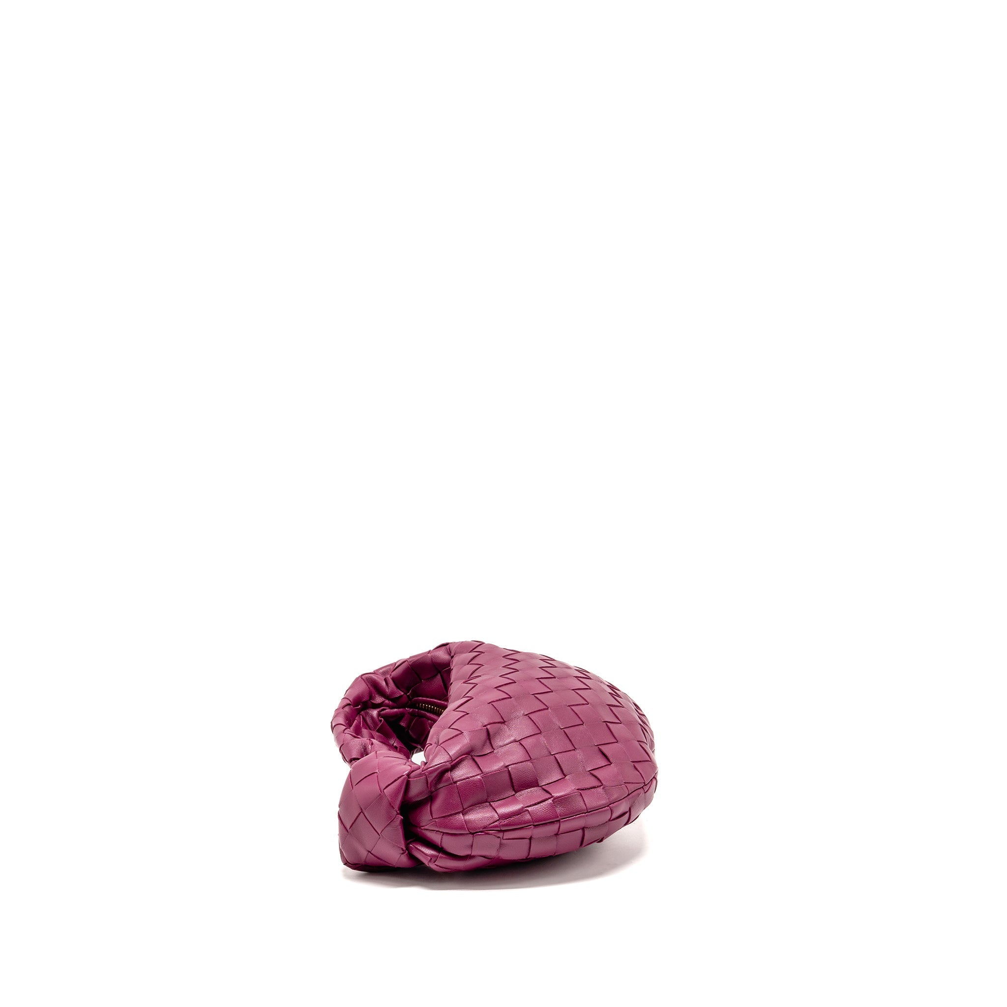 BOTTEGA VENETA MINI JODIE LAMBSKIN DARK PINK GHW