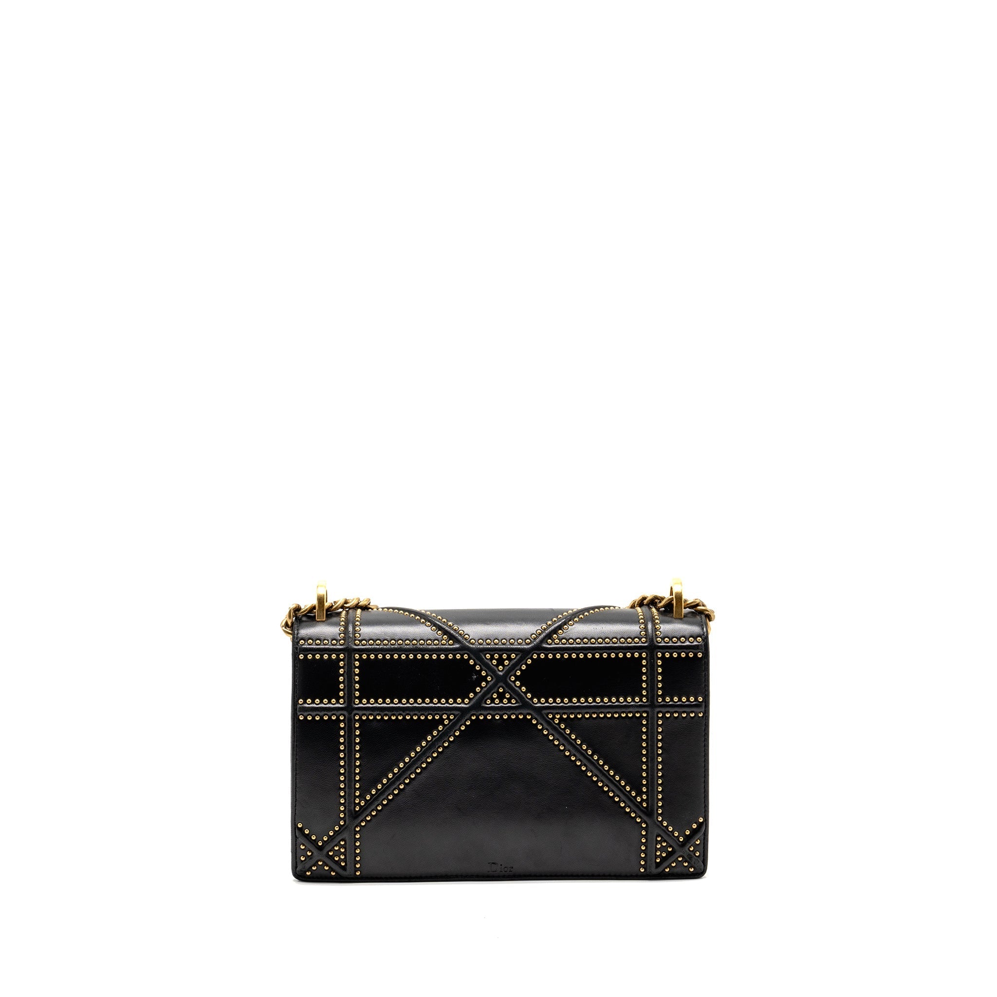DIOR MEDIUM STUDDED DIORAMA LAMBSKIN BLACK GHW